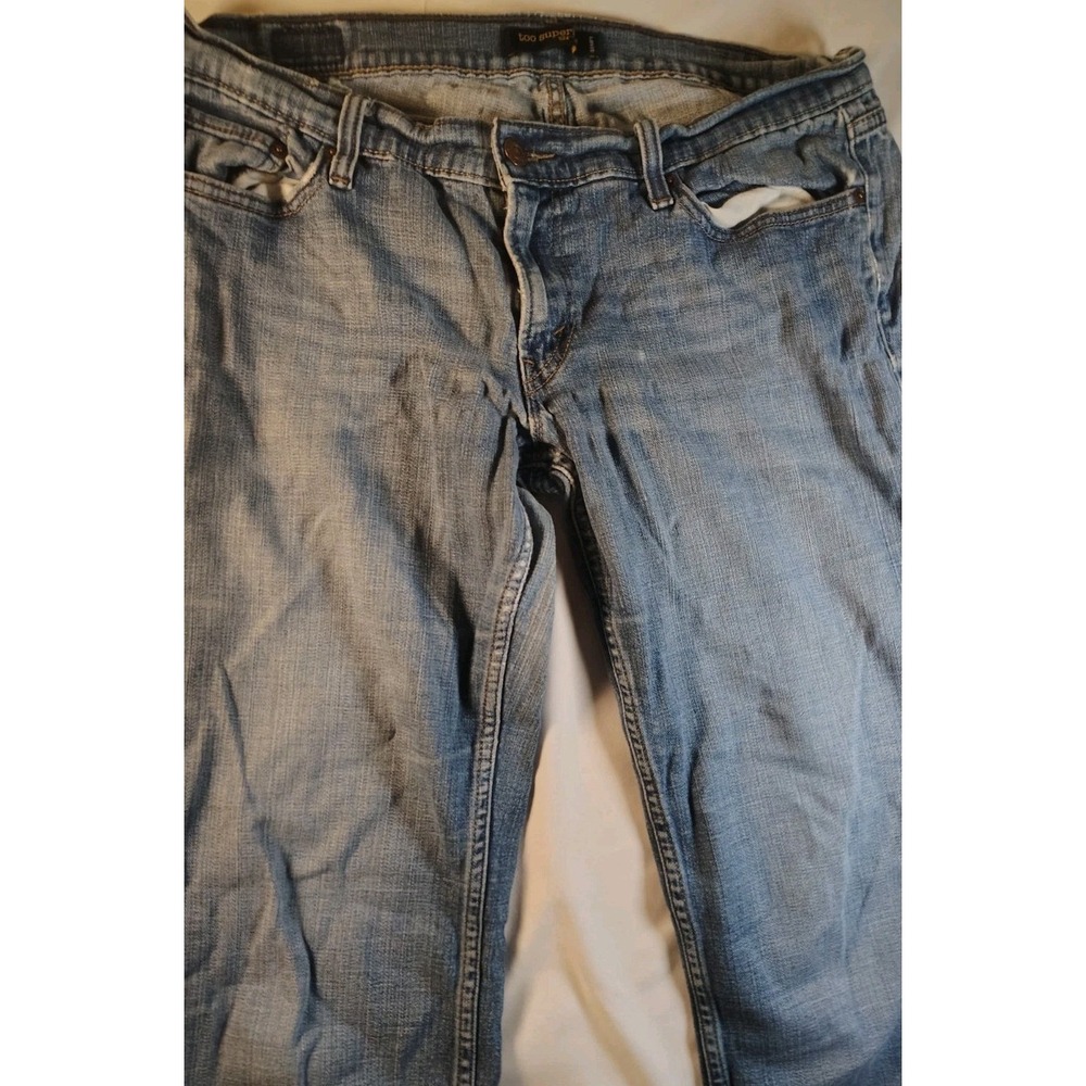 Levis 524 Jeans Womens 13 L Skinny Too Superlow Stretch‎ Medium Wash Denim 30x33